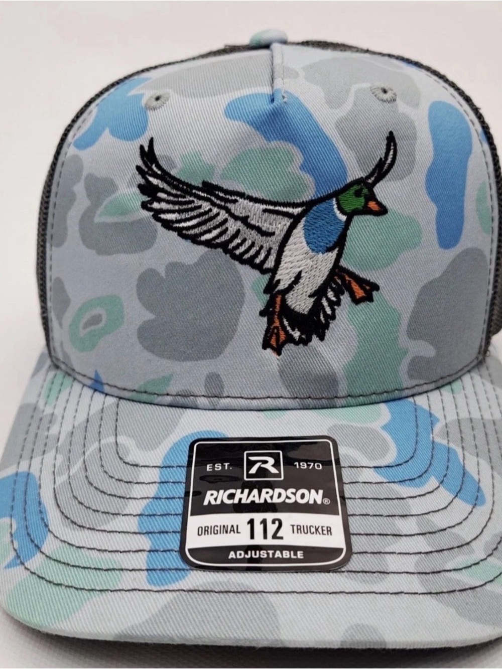 Black Pond Duck Hunting Richardson 112 Mesh Snapback Embroidered Cap Hat